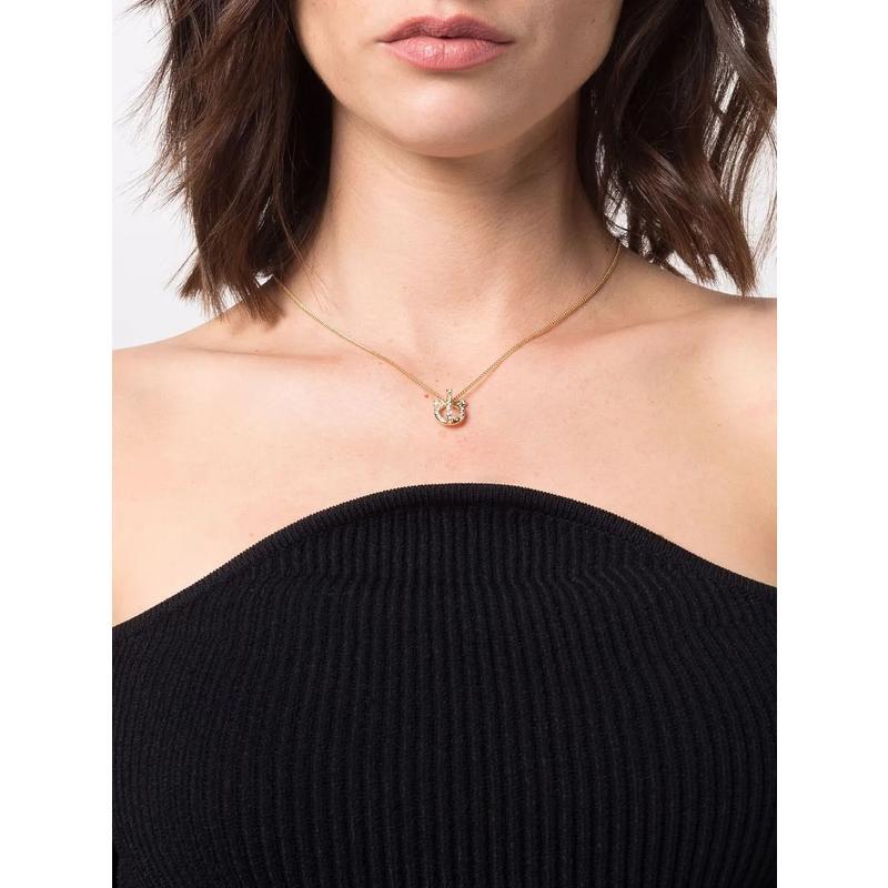 Ferragamo女款D水晶吊坠项链可调节cm时尚优雅饰品