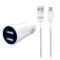 ASPOR A902 Type-C车载充电器2.4A 配Type-C数据线车充带灯2USB