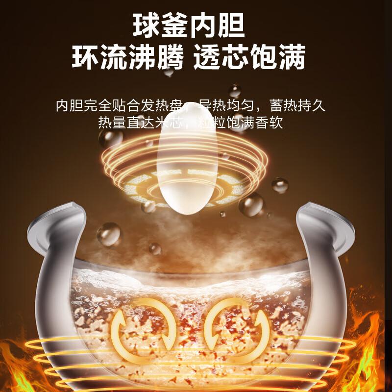 苏泊尔(SUPOR)苏泊尔0涂层球釜电饭煲电饭煲 2L小升数 不锈钢球釜内胆1-2-3个人微压多功能无涂层电饭锅智能预约高清大图