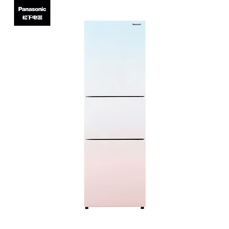 松下(Panasonic)三门冰箱超薄270升家用60cm银离子除菌-3度微冷冻 渐变色NR-EC27MPB-Z