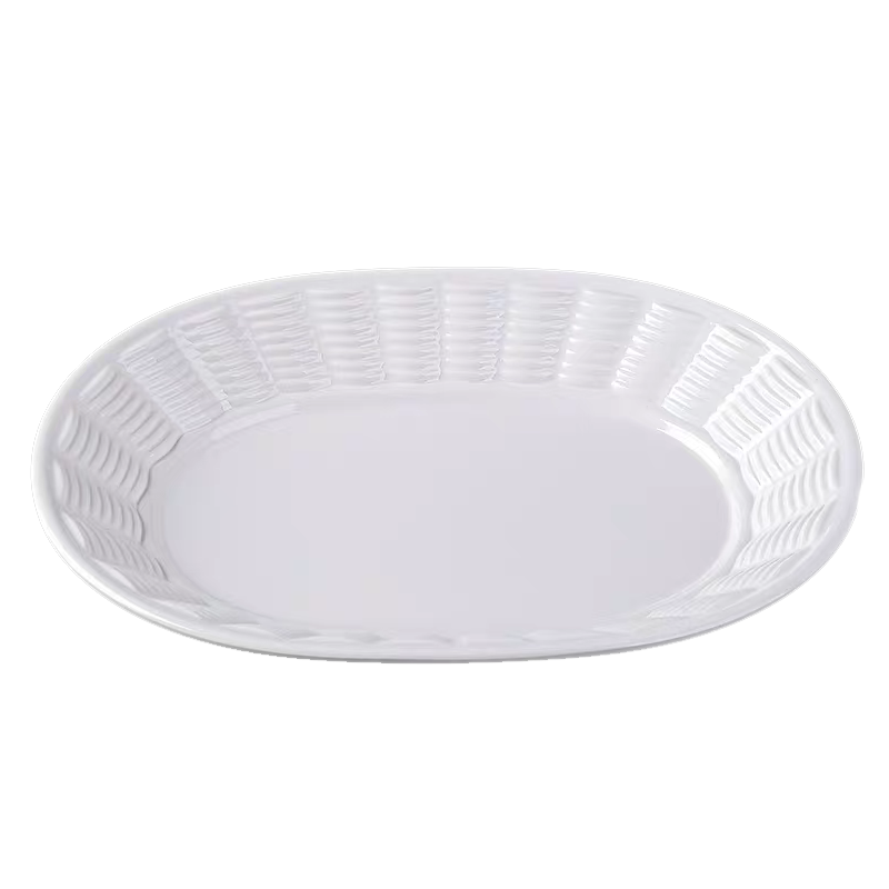 橙亿鸿 密胺仿瓷椭圆深盘 饭盘 11英寸/个高清大图