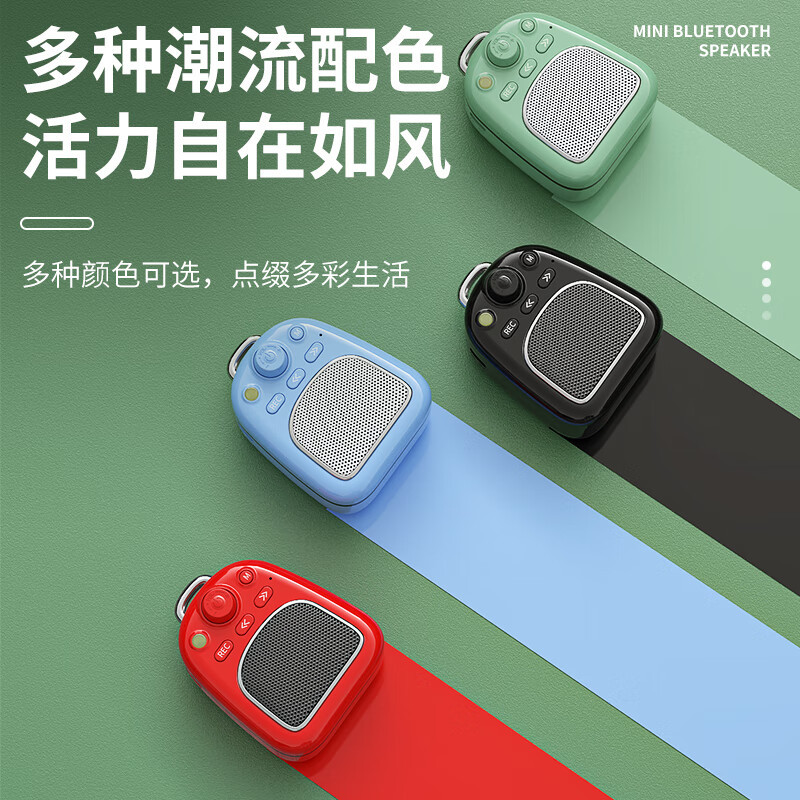 纽曼(Newmine)DP06黑色复古迷你小音响户外大音量低音炮