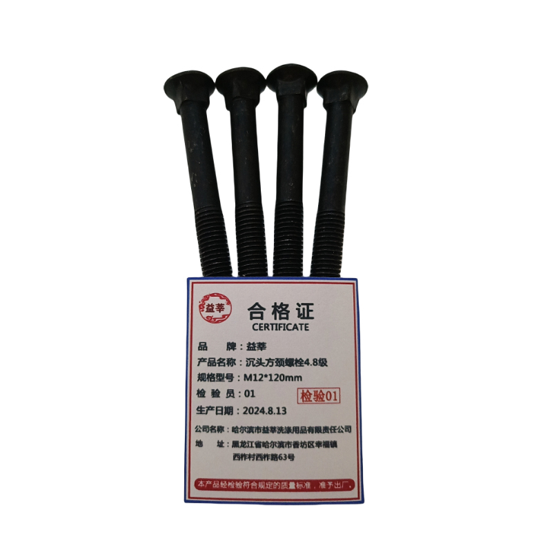 益莘 沉头方颈螺栓4.8级 M12*120mm 个
