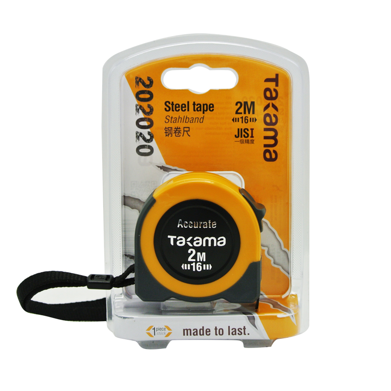 takama(高松)202020 2M一级精度公制钢卷尺伸缩双色尺木工尺测量工具高清大图