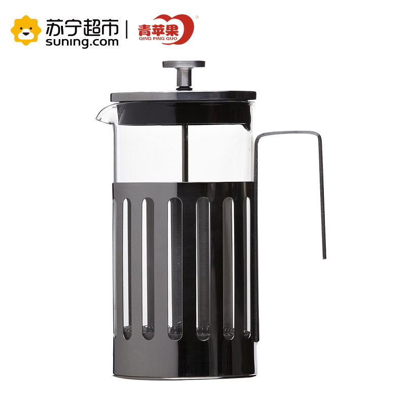 青苹果 咖啡壶 法压壶 冲茶壶 耐热玻璃 茶壶 过滤 不锈钢 1000ml