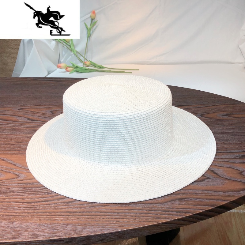 new lake纯白色基础款平顶礼帽爵士顶草帽网红达人博主推荐无装饰遮阳