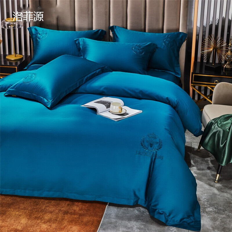 洛菲源 三件套柏拉图-午夜蓝 规格:床单160*230被套160*225枕套48*74 单位套