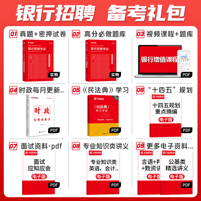 银行 [正版]华图2025银行招聘考试历年真题试卷押题预测题库2024年全国银行秋季校园招聘考试用书中国人民工商农行交通高清大图