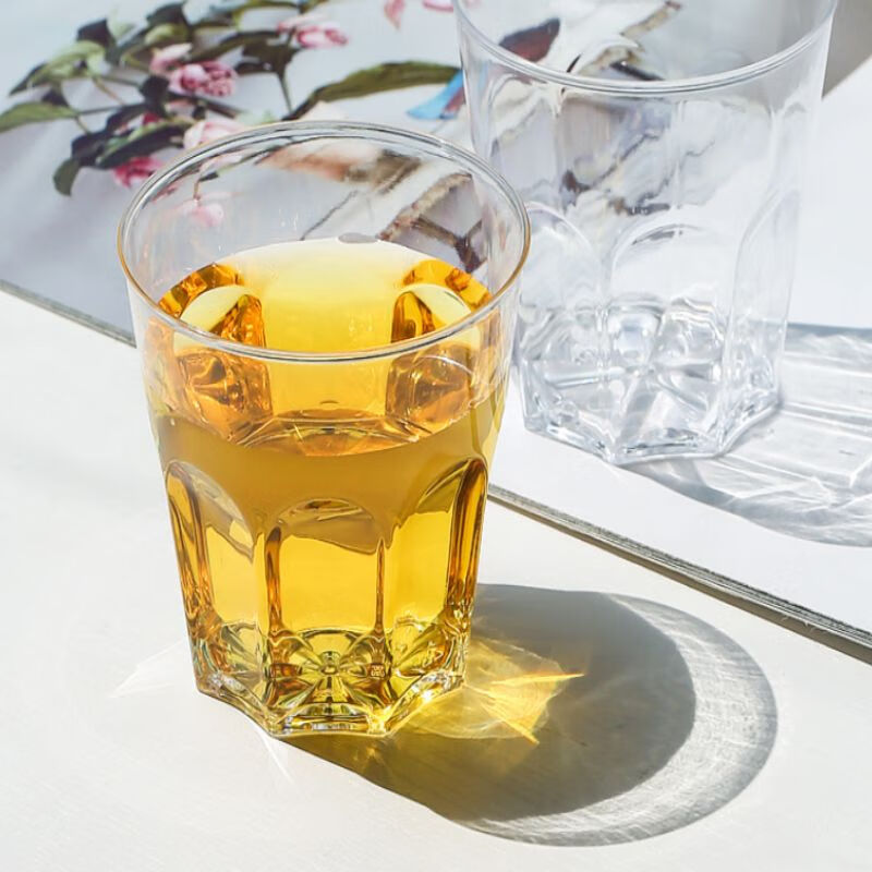 京瑞翔 JINGRX一次性杯子加厚硬质透明塑料杯 200ML 航空杯(钻影)*1000个高清大图