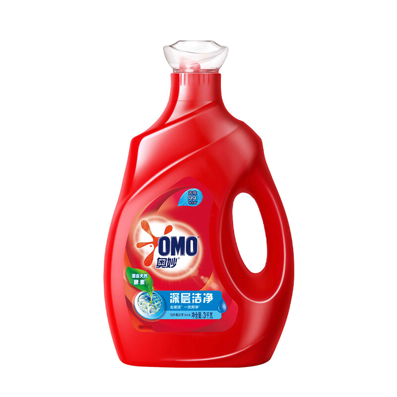 奥妙 深层洁净洗衣液 3kg 浓缩天然酵素 持久留香