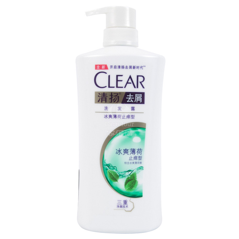 清扬(CLEAR)去屑洗发水 冰爽薄荷止痒型750g 所有发质 成人[联合利华]