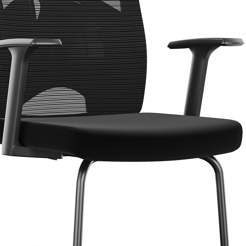 初嘉CJ-7161办公椅弓形椅电脑椅网布学习椅会客网椅 黑框高清大图