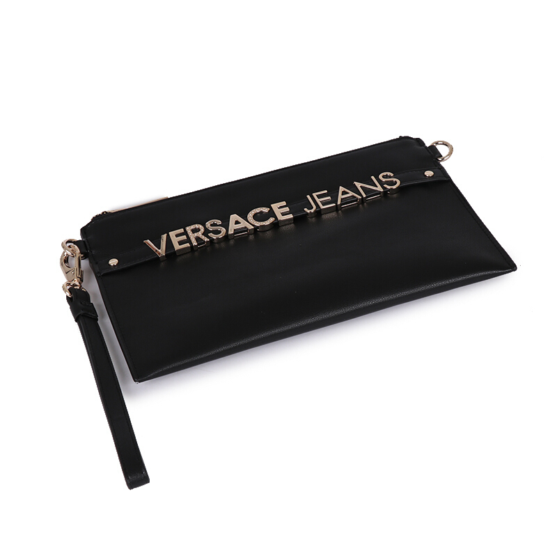 VERSACE JEANS 范思哲 奢侈品春夏款女士黑色聚酯纤维手包单肩斜挎包E3VTBPL1 70887 899 特价