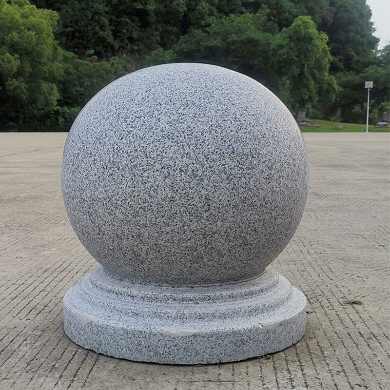 胜捷(sz) 天然石球路障摆件挡车花岗岩大理石广场停车场景观圆球石墩