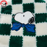 史努比(SNOOPY)男女中小童加绒外套秋冬季加厚儿童连帽棋盘格外套潮SXM143