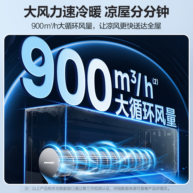 美的(Midea)空调小2匹p酷省电变频冷暖新一级能效智能壁挂式大风量卧室客厅节能挂机KFR-46GW/N8KS1-1高清大图