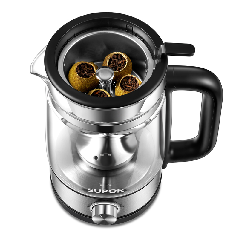 苏泊尔(supor)养生壶sw-10c08 1l煮茶壶玻璃电水壶烧水壶炖煮多功能煮