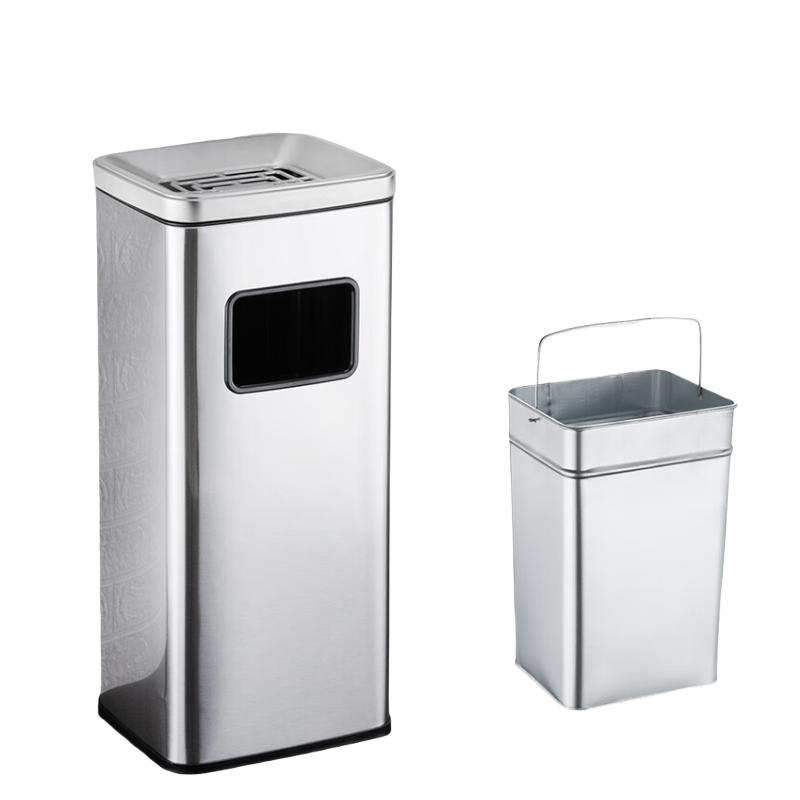 铭思达不锈钢垃圾桶35L个高清大图