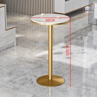 简约轻奢吧台椅北欧高脚凳吧台凳靠背前台椅家用高脚椅网红酒吧椅_123_789 圆吧桌60*60*105