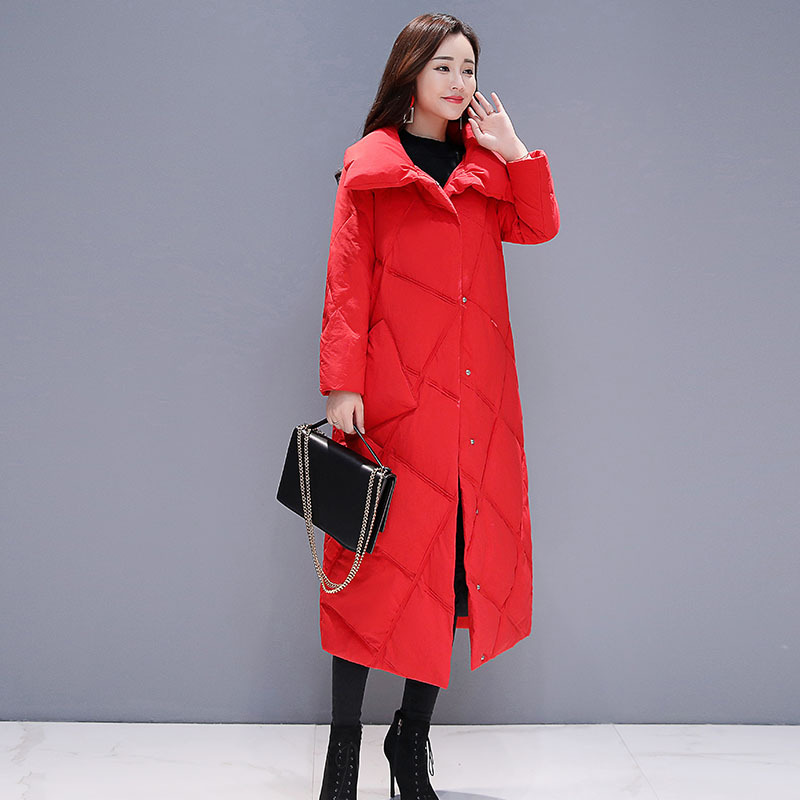 宽松显瘦棉衣女2018冬季新款中长款加厚羽绒棉服外套韩版过膝棉袄