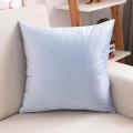 纯色天鹅绒靠垫沙发抱枕套办公室靠背床上靠枕方形靠垫套含芯抱枕_2_621_299 45x45cm（抱枕套+芯） 水蓝色天鹅绒