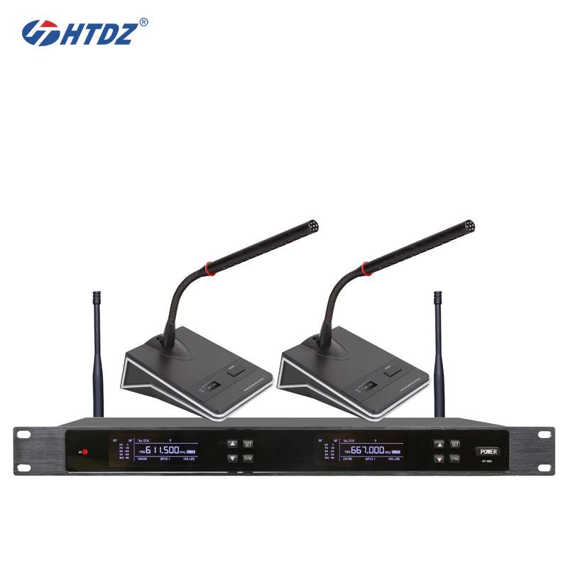 真分集双通道无线会议话筒HT-ES9912高清大图