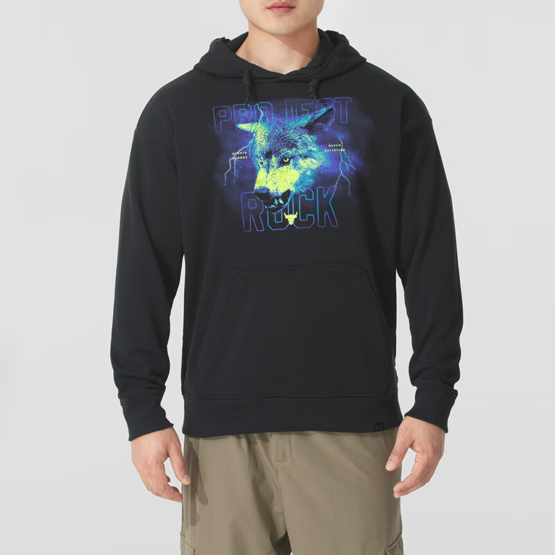 安德玛（UNDERARMOUR）UA男装新款运动服跑步健身训练卫衣时尚潮流连帽休闲套头衫1380152-001 ZP高清大图