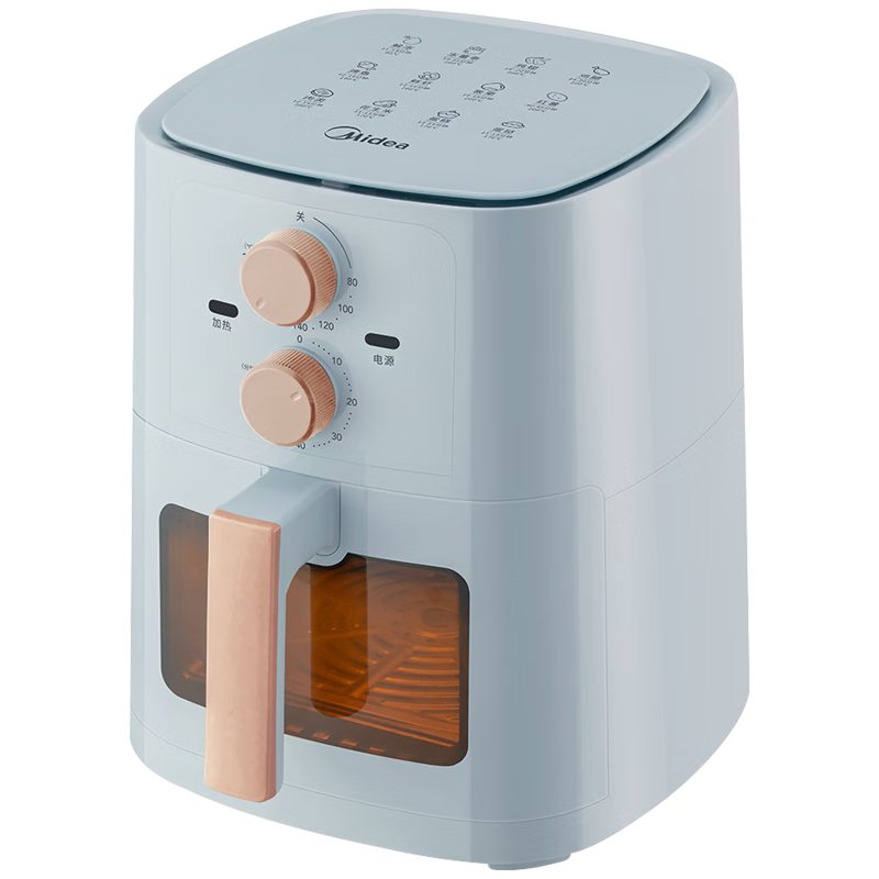 美的 家用可视化5.8L智能多功能空气炸锅 KZE5881 蓝色