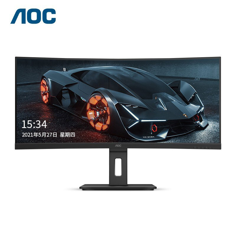 冠捷aoc显示器34寸rhd微边高清升降219曲面带鱼屏144hz1ms响应cu34p2x