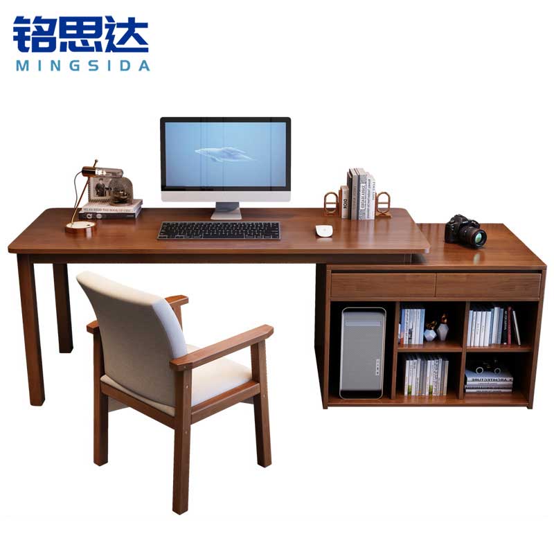 铭思达实木书桌高清大图