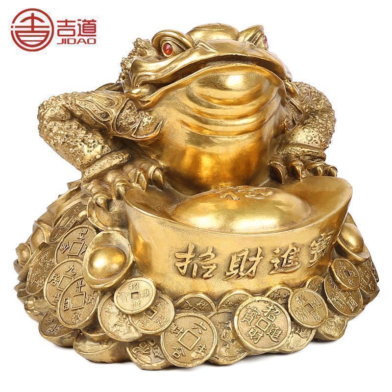 金蟾摆件八卦三足金蟾大号纯铜金蟾摆件旺财寓意礼品_961_9