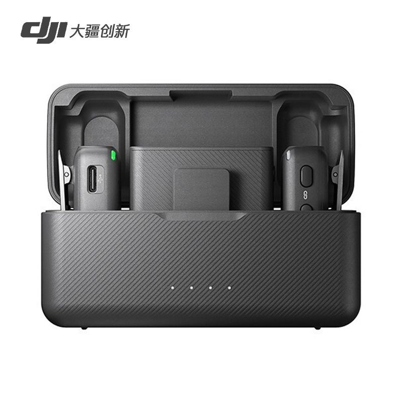 大疆(DJI) Mic 无线麦克风 Action 2/OM 5 配件 一拖二无线领夹麦克风小蜜蜂 采访直播vlog收音