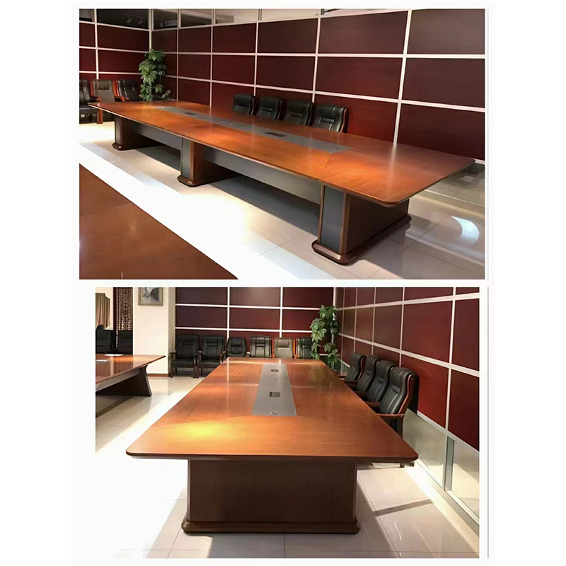 匡大会议桌3.6米会议桌轻奢风H1719-3600F（3600W*1200D*780H）高清大图