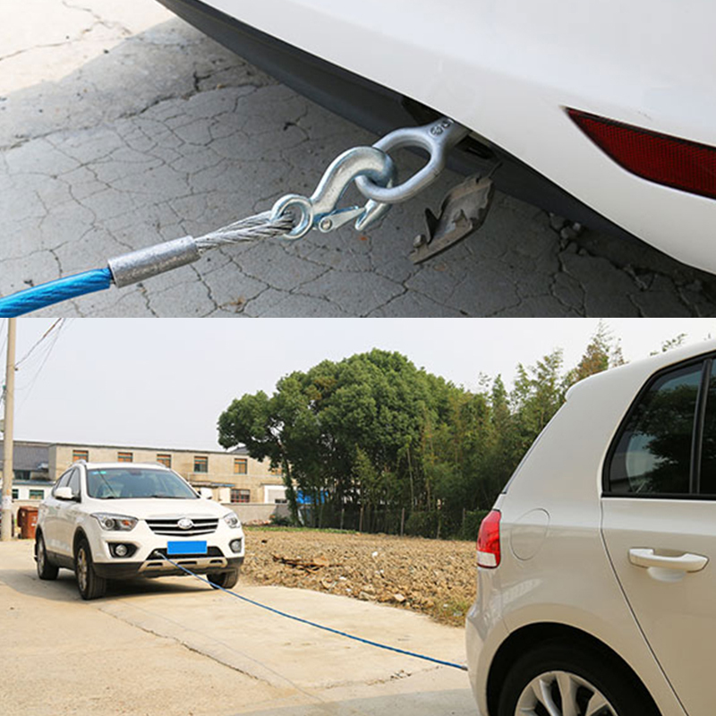 淘尔杰taoerj4米3吨汽车钢丝拖车绳拖车绳越野小车托车强力救援绳子拉