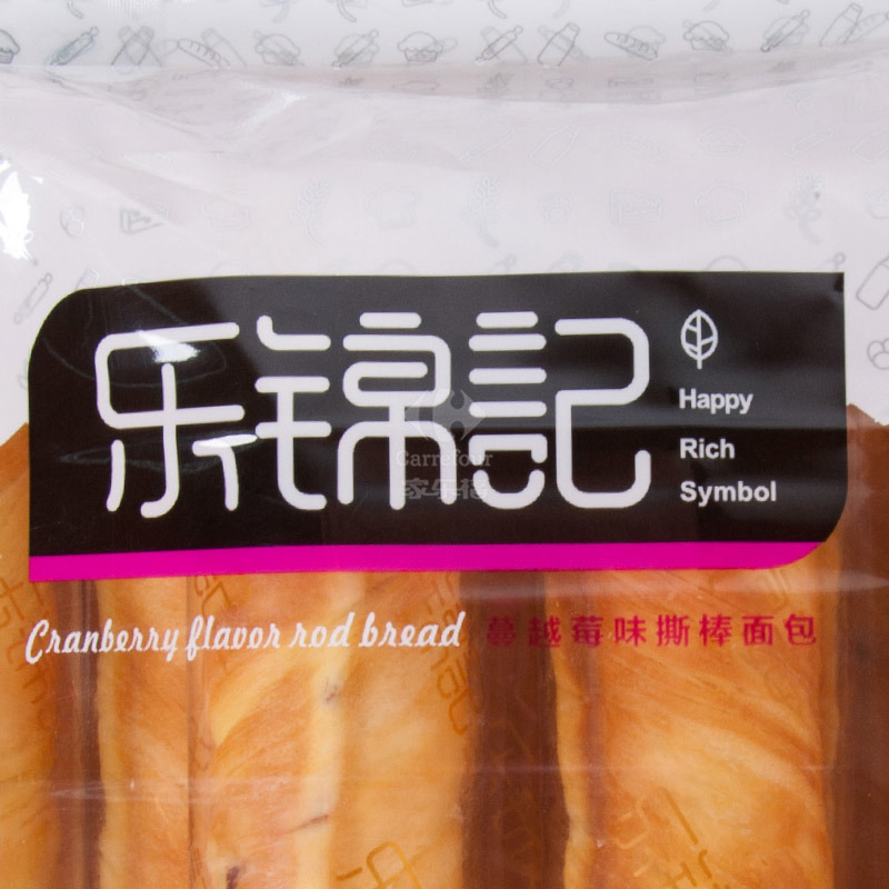 乐锦记蔓越莓味撕棒面包380g