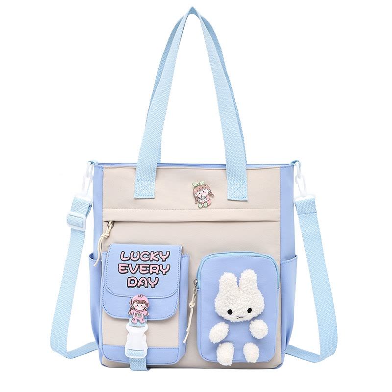 静蝉幽格小学生补习袋中学生手提拎包男女儿童补课包单肩书包兴趣班斜挎包图片