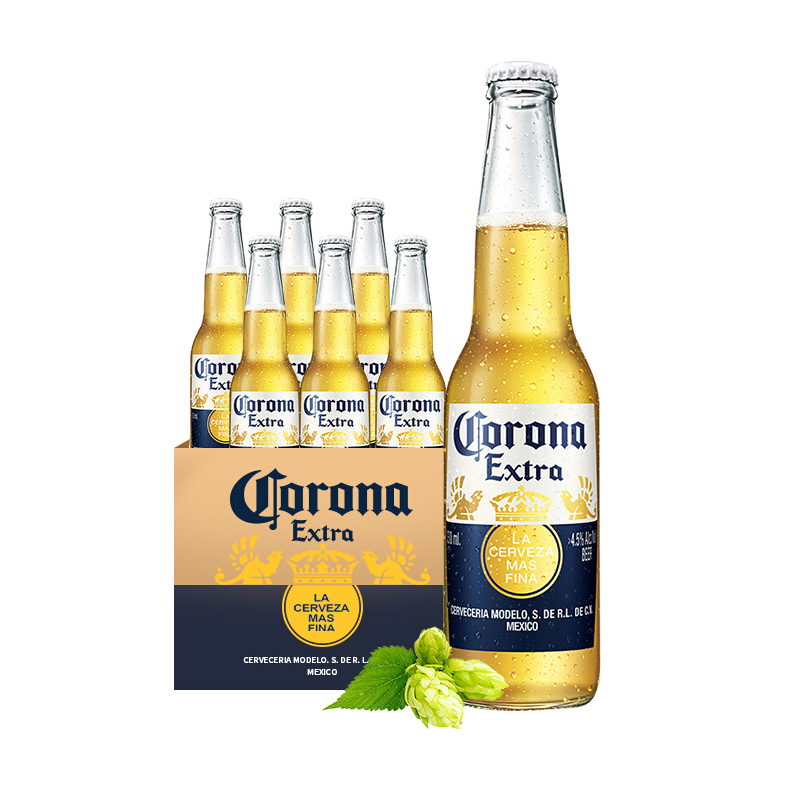 科罗娜(Corona)啤酒特级小麦精制啤酒330ml*24瓶整箱