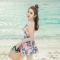游泳衣女2019新款连体韩国ins风遮肚显瘦性感保守大码温泉泳装 浅粉色 L(建议98-115斤)遮肚显瘦