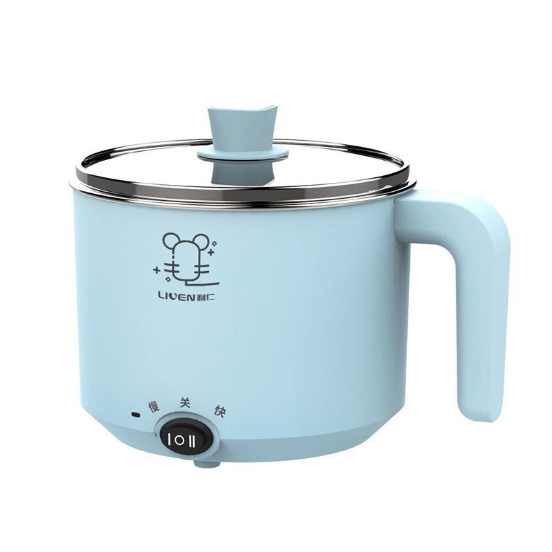 利仁电煮锅1L上蒸下煮多功能电煮锅不锈钢内胆宿舍锅LPHG-5