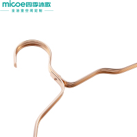 四季沐歌(MICOE)铝合金晾衣架 金属晒衣架防滑衣撑防风衣服架子挂衣架 香槟金(2个装)