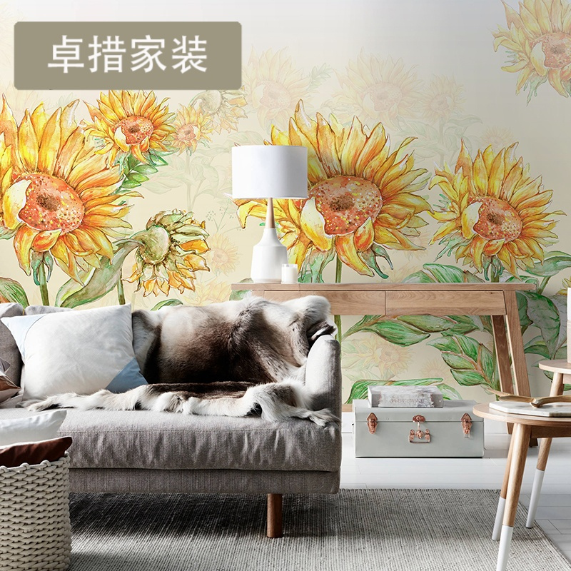 北欧艺术墙纸无纺布电视背景墙美式乡村墙布定制壁纸大型壁画壹德壹