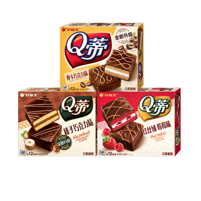 好丽友 Q蒂12枚 摩卡巧克力味 -单盒*2