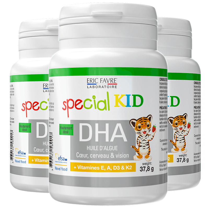 [DHA]3瓶装-[可溯源防伪]原装进口 法国艾瑞可ERIC FAVRE埃里克儿童DHA胶囊藻油60粒0岁以上图片