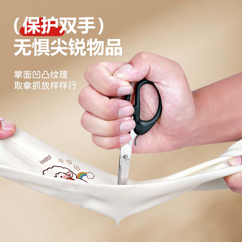 丁腈可接触食品级手套家务洗碗女厨房耐用加厚洗衣服防水防滑手套-[2双]小狗+兔兔高清大图
