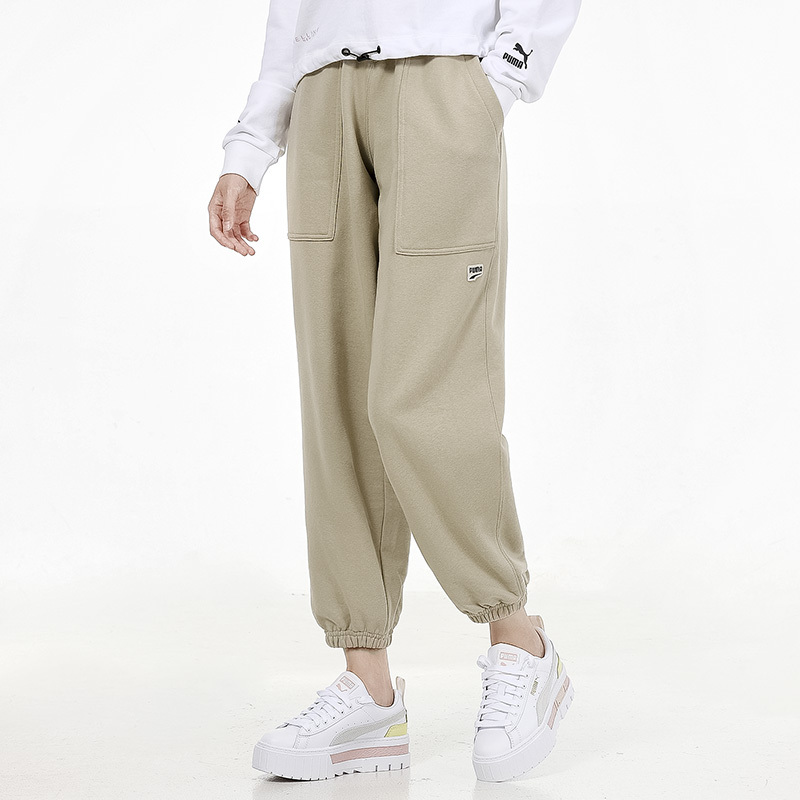 PUMA彪马女裤2021新款运动裤子休闲裤针织裤收口长裤潮533054