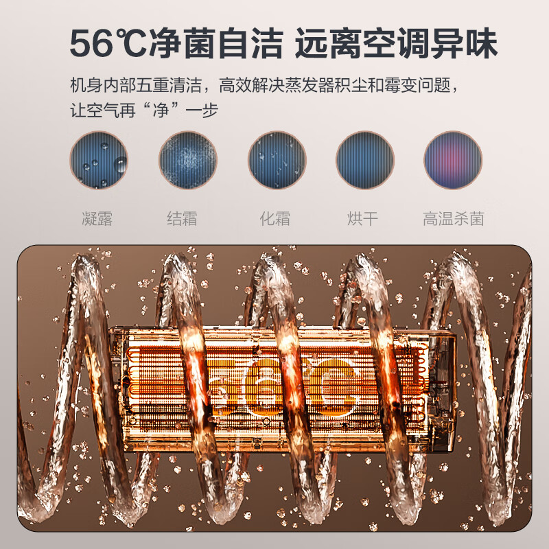 格力空调 云佳大1匹 新能效变频三级能效高温自清洁可拆洗出风口 壁挂式冷暖空调KFR-26GW/NhGc3B