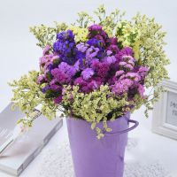 干花花束卉满天星瓶假仿客厅装饰品摆件玻璃永生塑料礼物插盆