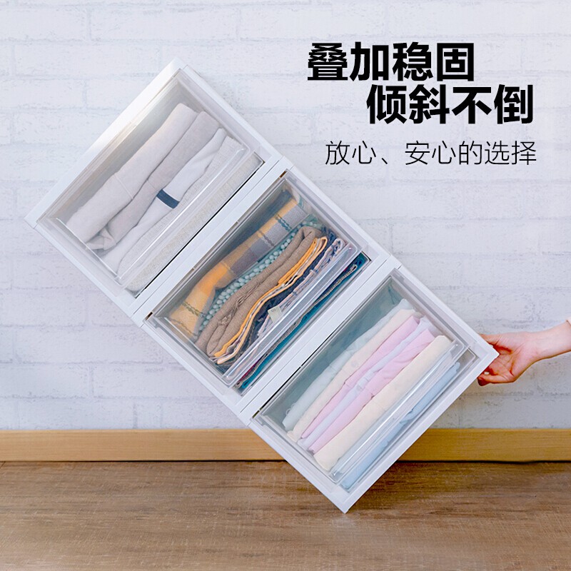 爱丽丝收纳箱抽屉式收纳盒子衣柜内透明衣服储物整理箱 三维工匠高清大图