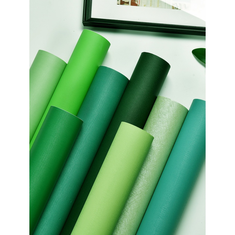 自贴墙纸纯色深绿色墨绿色防水闪电客温馨寝室宿舍书桌衣柜墙面翻新