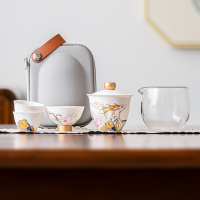 苏氏陶瓷(SUSHI CERAMICS)九色祥鹿旅行便捷配主人杯茶具